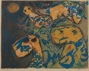 Mogens Balle - & Christian Dotremont - Litho, Zonder titel - Ingelijst kopen? Bied vanaf 1!