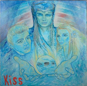 Kiss Riemvis - Olieverf op doek, z.t Helderziende (Groot) kopen? Bied vanaf 1!