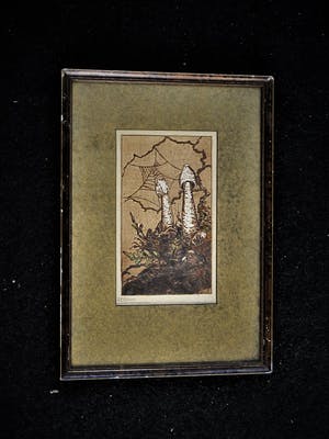 H.C. Spruit - Nederlands-Indisch Graficus - Fraaie Ets - Inktzwammen - omstreeks 1920 kopen? Bied vanaf 1!