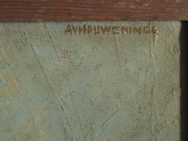 Niet of onleesbaar gesigneerd - Fraai impressionistisch zg. panorama olieverf "Duinlandschap" gesigneerd  kopen? Bied vanaf 1!