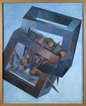 Piet van Mook - Acryl op papier verlijmd op karton, Abstract - Ingelijst kopen? Bied vanaf 1!