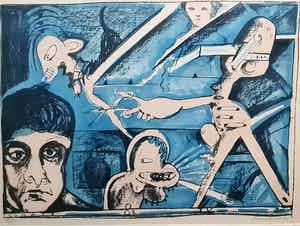 Lucebert - Kleine oplage, handgesigneerd. " Sonate " verkocht voor € 245!