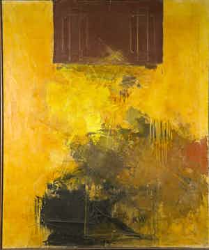 Kees Wit - Tempera op doek, Schilderij (Zeer groot) verkocht voor € 1!