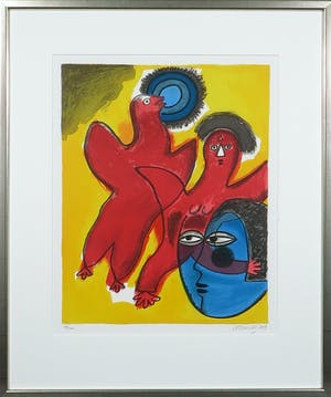 Corneille - Zeefdruk, Zonder titel, Ingelijst kopen? Bied vanaf 150!