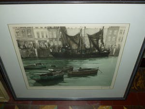Roger Hebbelinck - Havenzicht en Goes,gehandtekend en genummerd in potlood. kopen? Bied vanaf 25!