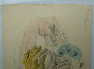 Niet of onleesbaar gesigneerd - Tekening , Handen – 1966 kopen? Bied vanaf 1!