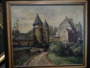 Niet of onleesbaar gesigneerd - Stadslandschap van een stadspoort kopen? Bied vanaf 10!