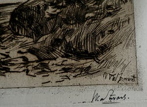 Willem Zwart - ets: ruïne in het bos kopen? Bied vanaf 39!