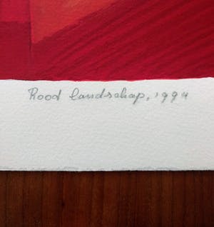 Ton Schulten - Rood landschap, 1994 kopen? Bied vanaf 260!