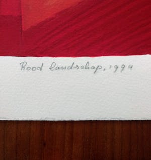 Buy Ton Schulten - Rood landschap, 1994? Bid from 260!