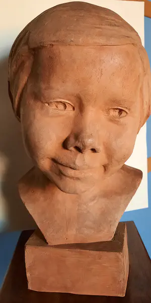 Maurice Jansegers - Portret meisje in terracotta kopen? Bied vanaf 1!