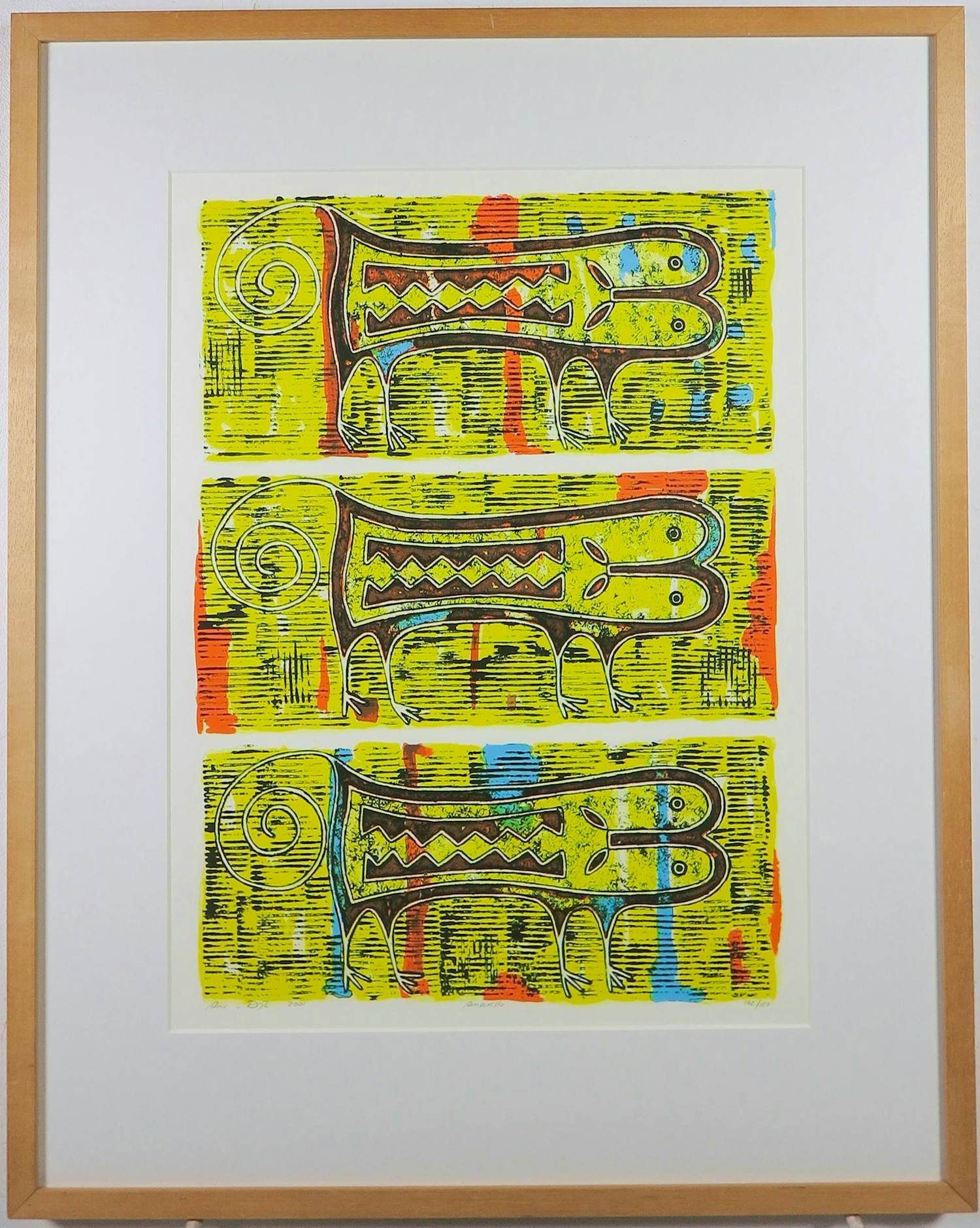 Ans van Dijk - Zeefdruk, Amarillo - Ingelijst kopen? Bied vanaf 50!