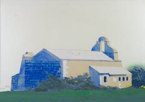 Adrian de Gijzel - Gouache, Eygalieres kapel - Ingelijst kopen? Bied vanaf 1!