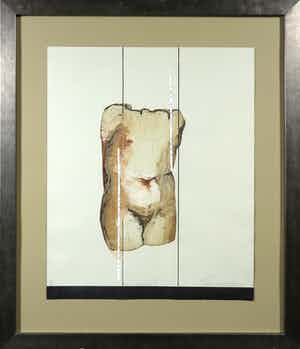 Sylviane Canini - Ets en collage, Homo Sapiens II - Ingelijst verkocht voor € 1!