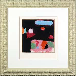 Eugene Brands - Gouache, Abstracte compositie - Ingelijst verkocht voor € 1400!