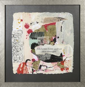 Miriam Slaats - Zeefdruk, Alle kennis komt voort uit onze zintuigen - Ingelijst kopen? Bied vanaf 1!