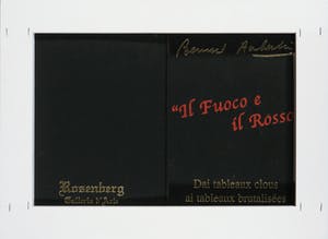 Bernard Aubertin - Verbrande lucifers op opengeslagen boek, Il fuoco e il Rosso - Ingelijst kopen? Bied vanaf 250!