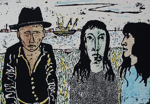 Frank Lodeizen - Zeefdruk, handingekleurd: Zigeuners uit Amsterdam - 1989 kopen? Bied vanaf 55!