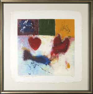 Alexander Vogels - Zeefdruk op geschept papier, Evolutions VIII - Ingelijst verkocht voor € 35!