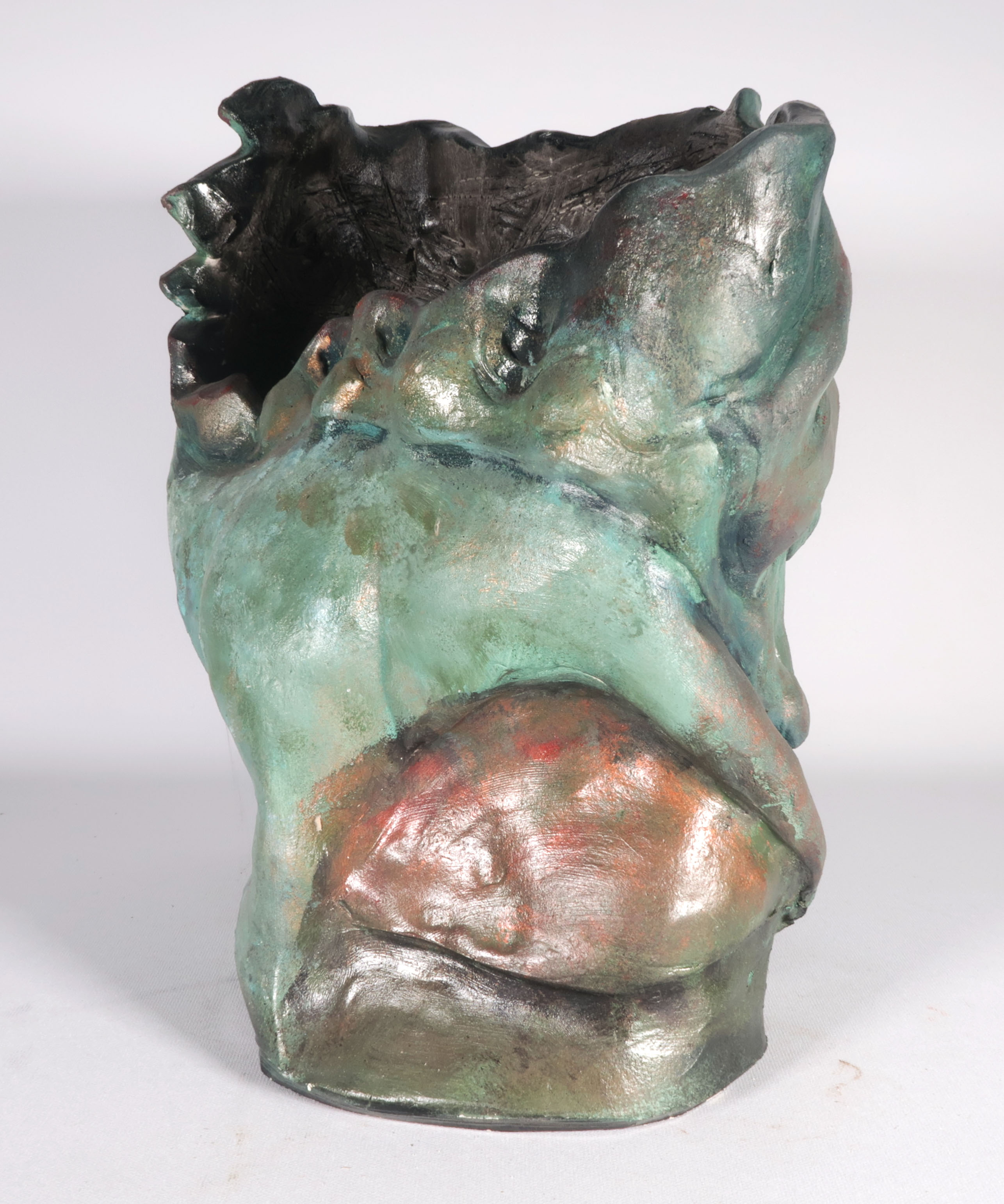 Franca Muller Jabusch - Beschilderd keramiek, Sculptuur met vrouw en vogel kopen? Bied vanaf 50!