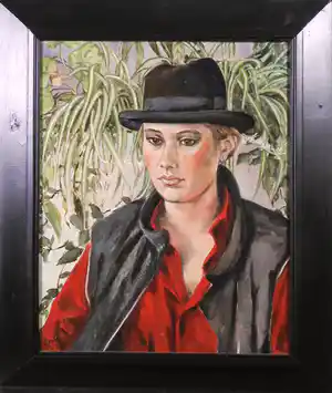 Lisette van Meeteren-de Mos - Olieverf op doek, Claudia - Ingelijst verkocht voor € 1!