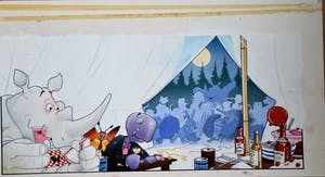 Michael Jupp - 21 Original Gouache animal cartoon illustrations kopen? Bied vanaf 1000!