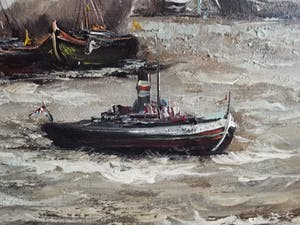 Rick Theunissen - Havenzicht op bedrijvige Rotterdamse haven kopen? Bied vanaf 65!