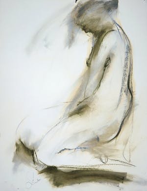 Franscz Witte - Gemende techniek op papier, Figuur I kopen? Bied vanaf 1!