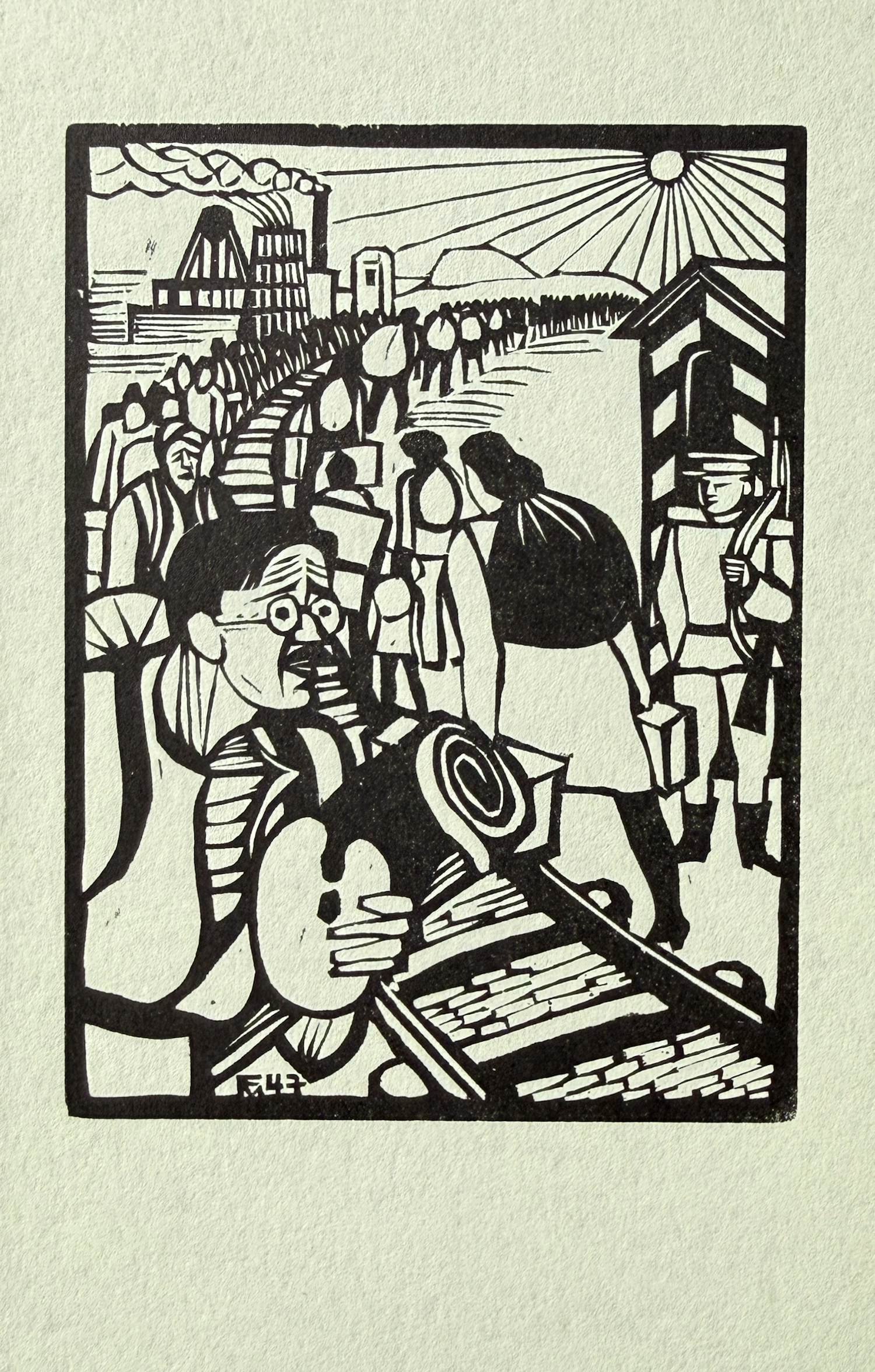 Conrad Felixmüller - "Im Juni" - Ich gehe schwarz über die Grenze. Original- Holzschnitt 1947 kopen? Bied vanaf 50!