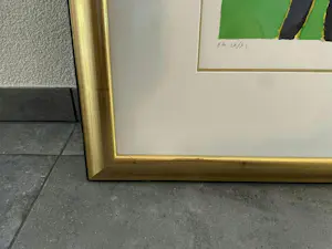 Corneille - Zeefdruk EAIX/XL - Vrouw met vogel - Ingelijst kopen? Bied vanaf 200!