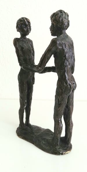 Brons (Onbekend) - twee mensen in verbinding kopen? Bied vanaf 50!