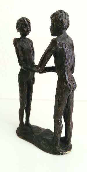 Brons (Onbekend) - twee mensen in verbinding verkocht voor € 50!