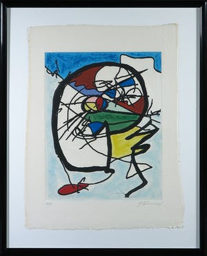 Jan Tormi - Carborundum op geschept papier, Zonder titel - Ingelijst kopen? Bied vanaf 35!
