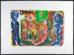 Rik van Iersel - Litho, Nachtelijke ontmoeting kopen? Bied vanaf 1!