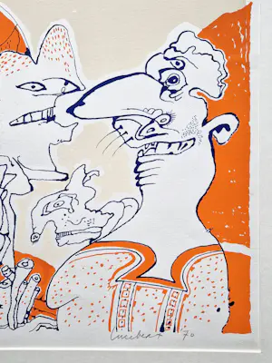 Lucebert - in kleine oplage (60) gemaakte kleuren zeefdruk - 1970 - in nieuwstaat ! kopen? Bied vanaf 181!