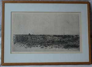 Fred Fritschij - Ingelijste ets , Landschap III – gesigneerd – 1971 – nr 4 van 8 kopen? Bied vanaf 42!