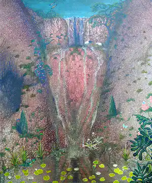 Reynier de Muynck - Waterval -olieverf circa 1990- verkocht voor € 75!