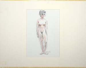 Jan Sluijters (jr.) - Potloodtekening, Poserend naakt kopen? Bied vanaf 1!