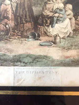 Joseph Grozer - The Gypsies Tent (1791) - Kopergravure, Ingelijst kopen? Bied vanaf 35!