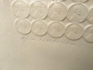 Jan Henderikse - C3373, blinddruk met dollarcents, nr. 11 van 100 kopen? Bied vanaf 750!
