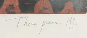 Terry Thompson - Litho, Abstracte compositie - Ingelijst kopen? Bied vanaf 1!