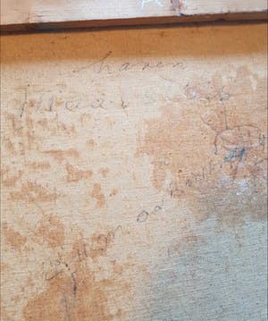 Niet of onleesbaar gesigneerd - Stadshaven te Maassluis. Zie achterzijde naam vd schilder. kopen? Bied vanaf 10!