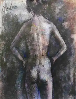 Jan van der Veer - Naakt. Staande vrouw. verkauft für € 49!