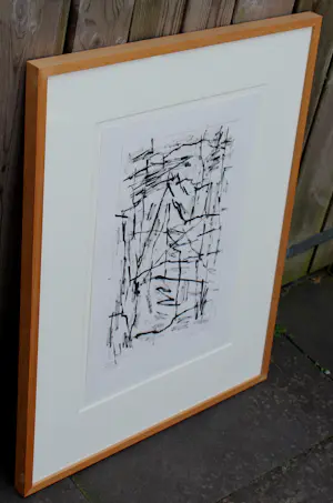 Jan Schoonhoven - Ingelijste tekening - 1990 kopen? Bied vanaf 2500!