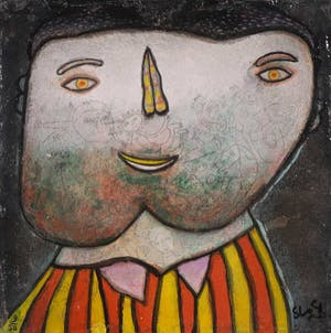 Shahid Parvez - Zeefdruk, Tenue (op spieraam) kopen? Bied vanaf 40!