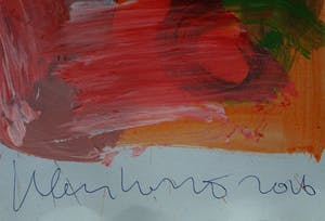 Peter Klashorst - Acrylverf op papier , Abstracte naakten in abstract landschap – 70 x 50 cm. kopen? Bied vanaf 1!