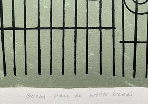 Harrie Gerritz - kleurenzeefdruk | 'Boom van de witte kraai' | 1987 kopen? Bied vanaf 100!