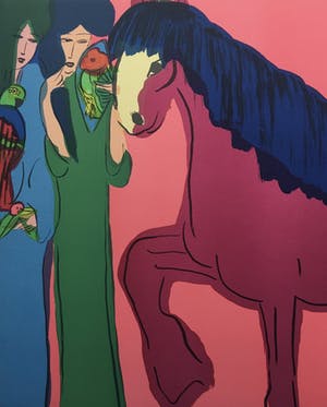 Walasse Ting - litho ‘Red Horse’ - 1981 kopen? Bied vanaf 395!