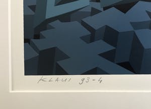 Hans Klaui - Geometrisch abstracte compositie - zeefdruk kopen? Bied vanaf 75!