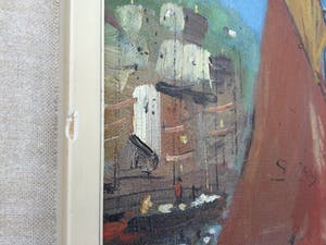 Frederik Amalius van Oostveen - Haven (Denemarken?) | Fraai olieverfschilderij kopen? Bied vanaf 100!